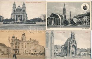 5 db RÉGI képeslap; Kolozsvár, Sopron, Cegléd, Kassa, Budapest / 5 pre-1945 postcards; Sopron, Cegléd, Budapest, Kosice, Cluj