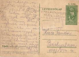 1944 Schulhof Lenke levele Kresz Sándor zsidó KMSZ-nak (közérdekű munkaszolgálatos) a bustyaházai munkatáborba. 109/15. m. sz. / WWII Letter to a Jewish labor serviceman in the labor camp of Bustino. Judaica + 18f Ga. (EK)