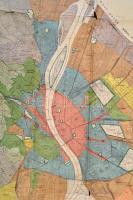 1914 Budapest övezeti beosztása, Az építésügyi szabályzathoz tartozó térkép. Kiadja a Fővárosi Közmu...