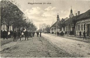 1912 Magyarkanizsa, Stara Kanjiza; Úri utca, Léderer Manó kiadása / street (szakadás / tear)