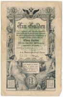 1866. 1G vízjeles papíron T:III-  Austrian Empire 1866. 1 Gulden on watermarked paper C:VG  Adamo G97