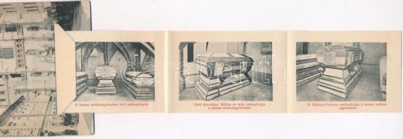 Kassa, Kosice; Deák Ferenc utca, dóm, Lukász és Michnik üzlete. Leporellolap belül Schalkház és Euró...