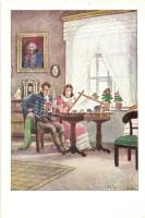 Régi jó idők Magyarországon - 8 db régi művészi képeslap / 8 pre-1945 Hungarian art postcards s: Bic...