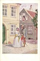 Régi jó idők Magyarországon - 8 db régi művészi képeslap / 8 pre-1945 Hungarian art postcards s: Bic...