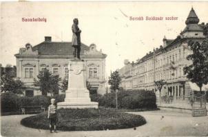 1912 Szombathely, Horvátrh Boldizsár szobor, üzlet (EB)