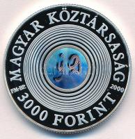 2000. 3000Ft Ag "Gábor Dénes" tanúsítvánnyal, dísztokban T:PP 
Adamo EM166