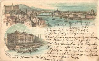 1906 Budapest, Grand Hotel Hungaria, Corso. C.J. Burger Directeur. litho  (EK)