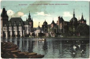 1913 Budapest XIV. Vajdahunyad vára. Hátoldalon Dr. Bayer és Társa vegyi gyárának reklámja (fl)