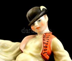 Herendi  Ludas Matyi, kézzel festett, jelzett (mélynyomás) , hibátlan, (tervező:Lux Elek), m: 20 cm,...