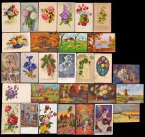 53 db RÉGI művész motívumlap / 53 pre-1945 art motive cards