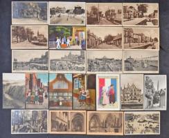 45 db RÉGI városképes lap észak-európai országokból / 45 pre-1945 town-view postcards from Northern-Europe