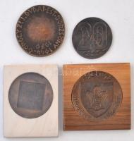 4db-os vegyes plakett tétel, benne 1970. "Budapest-Börzsöny Görgey Zászlóalj" Br plakett, ...