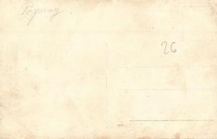 1906 Pozsony, Pressburg, Bratislava; gyári munkások csoportképe az udvaron / factory workers group p...