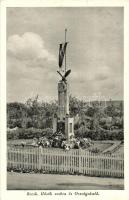 1940 Recsk, Hősök szobra, Országzászló