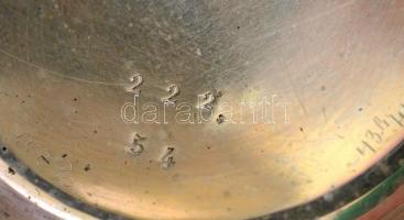 Remontoir ezüst fedeles zsebóra, hibátlan számlappal, szép állapotban, tisztításra szoruló szerkezet...