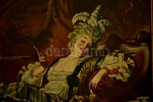 Kenézy jelzéssel: Hódoló 1926. Olaj, vászon, antik keretben, 96×94 cm