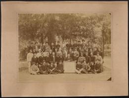 1888 Selmecbánya, M. kir. Bányász és Erdészeti Akadémia diákjainak tabló és csoportképei, 3 db, Bake...