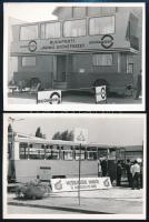 cca 1970 Autóbuszok (Csepel, Ikarusz) a Budapesti Nemzetközi Vásáron,  sajtófotók, 6 db, 9×12 cm
