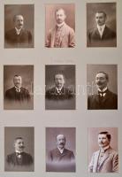 cca 1880-1890 Díszesen aranyozott egészbőr vasúti témájú fotóalbum, egyedi Gottermayer-kötésben, ara...