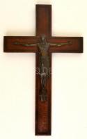 Nagyméretű, fa bronz feszület / large crucifix 50x35 cm