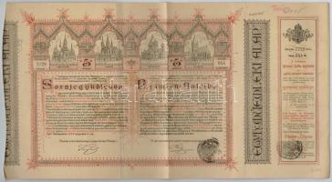 Budapest 1882. "Magyar szent korona országainak vörös-kereszt egylete" kisorsolási kötvény...