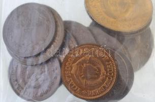 Vegyes külföldi fémpénz tétel ~410g súlyban, sok jugoszláv érmével, közte 1970. 2D "FAO" (...