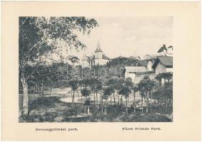 Balatonfüred, leporelló füzet 16 képpel, benne: Gyógyterem, Klotild udvar, Savó kút, Baross gőzhajó,...