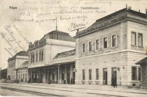 1913 Pápa, vasútállomás (EK)
