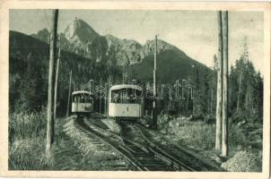 Tátrafüred, Ótátrafüred, Altschmecks, Stary Smokovec; Lanová dráha / Drachtseilbahn / Siklóvasút Tarajkára / funicular to Hrebienok (r)