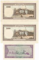 Románia 1941. 500L (2x) közeli sorszám + 1966. 10L T:I,I- 10L fo.
Romania 1941. 500 Lei (2x) close ...