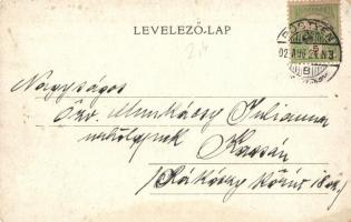 1902 Pöstyén, Pistyan, Piestany; Gyógyház a Zenepavilonnal. A. Bernas kiadása / Curhaus mit dem Musi...