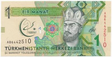 Türkmenisztán 2017. 1M T:I Turkmenistan 2017. 1 Manat C:UNC