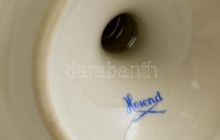 Herendi csipkebogyó mintás gyertyatartó, kézzel festett, jelzett, hibátlan, m: 15 cm