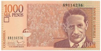 Kolumbia 2015. 1000P T:I Colombia 2015. 1000 Pesos C:UNC