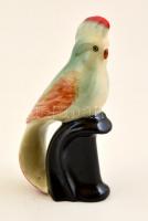 Drasche papagáj, kézzel festett, hibátlan, jelzett, m: 12 cm