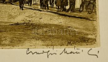 Csurgói Máté Lajos (1931-2001): Szentendre. Rézkarc (4/VII), papír, jelzett, 27x18  cm