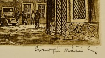 Csurgói Máté Lajos (1931-2001): Szentendre. Rézkarc (3/VIII), papír, jelzett, 14x21  cm
