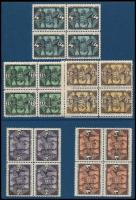 55 db hadisegély levélzáró, benne 12 db négyes összefüggés