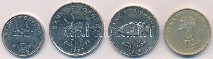 Uganda 1998. 50Sh-500Sh (4xklf) T:2 apró ph. Uganda 1998. 50 Shilling -500 Shilling (4xdiff) C:XF apró ph.