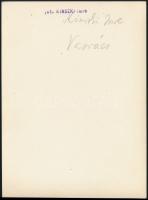 cca 1933 Kinszki Imre (1901-1945) budapesti fotóművész aláírással és pecséttel jelzett vintage alkot...