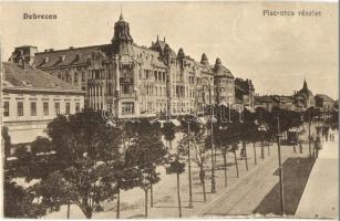 1917 Debrecen, Piac utca, Kályha és bútorraktár, Tóth és Kontsek Kornél üzlete, villamos + Portó (EK)