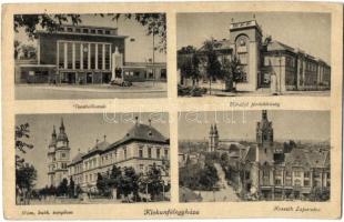 Kiskunfélegyháza, vasútállomás, Királyi járásbíróság, Kossuth Lajos utca, Római katolikus templom