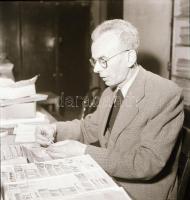 cca 1956 Bélyegriport (tervezés, nyomtatás, gyűjtés), 15 db vintage negatív Kotnyek Antal (1921-1990...