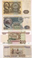 Szovjetunió 1961. 100R + 1992. 1000R + Oroszország 1995. 1000R + 1997. 100R T:III,III-
Soviet Union...