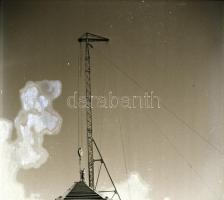 cca 1960 Kazincbarcika, erőmű építkezés, 11 db vintage negatív Kotnyek Antal (1921-1990) budapesti f...