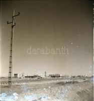 cca 1960 Kazincbarcika, erőmű építkezés, 11 db vintage negatív Kotnyek Antal (1921-1990) budapesti f...