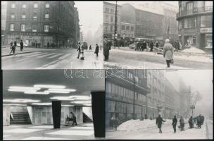 cca 1963 és 1966 között készült 13 db vintage fotó, az Astória aluljáró építése előtti városképi lát...