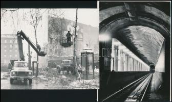 cca 1963 és 1966 között készült 13 db vintage fotó, az Astória aluljáró építése előtti városképi lát...