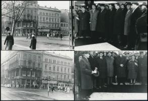 cca 1963 és 1966 között készült 13 db vintage fotó, az Astória aluljáró építése előtti városképi lát...