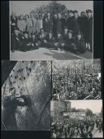 cca 1946 és 1959 között készült 13 db vintage fotó Tiszavölgyi József (1909-?) budapesti fotóriporter hagyatékából, 8,5x10 cm és 13x18 cm között